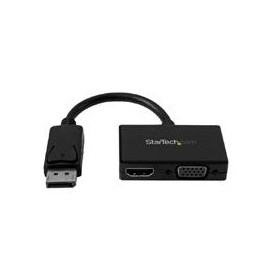 ADAPTADOR DP DE AUDIO / VIDEO PARA VIAJES - CONVERTIDOR DISPLAYPORT A HDMI O VGA COMPATIBLE CON THUN