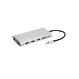 DOCKING USB,MANHATTAN,130660,-C 12 PTOS, HDMIX3, USB-C PD / USB-C / 2XUSBV3.2 / 2XUSBV2.0, RED / SD