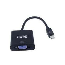 ADAPTADOR GHIA CONVERTIDOR DE VIDEO MINI DISPLAYPORT MACHO A VGA HEMBRA GHIA ADAP-10