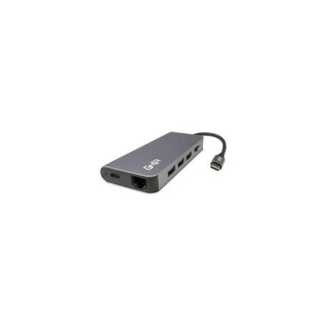 ADAPTADOR MULTIPUERTO / DOCKING STATION 8 EN 1 GHIA USB 3.1 DE TIPO C A HDMI / RJ45 / USB 3.1 3 /