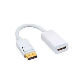 ADAPTADOR BROBOTIX DISPLAYPORT MACHO A HDMI HEMBRA, BLANCO BROBOTIX 104540
