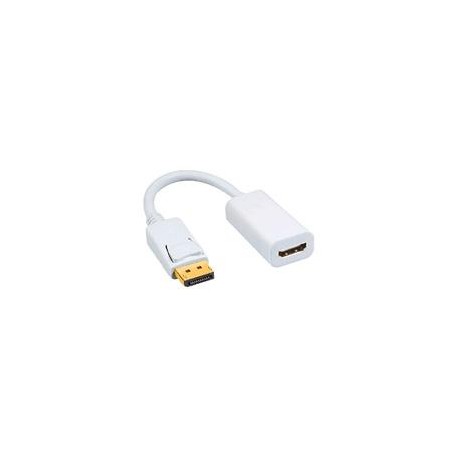 ADAPTADOR BROBOTIX DISPLAYPORT MACHO A HDMI HEMBRA, BLANCO BROBOTIX 104540