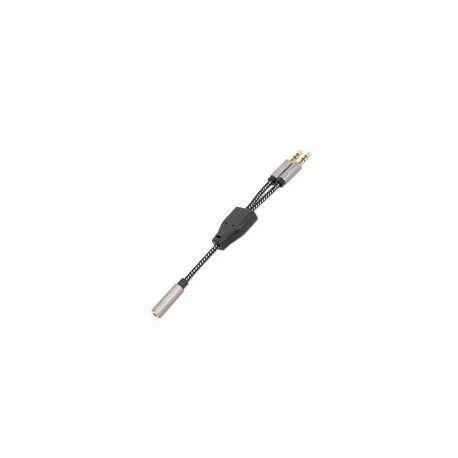 ADAPTADOR,MANHATTAN.356121, AUDIO 3.5MM 1 H A 2 M, 15CM, CABLE QUE DIVIDE AUDIO PARA AUDIFONO Y MIC,