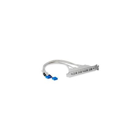 BRACKET ADAPTADOR CABEZAL DE 4 PUERTOS USB 2.0 CON CONEXION A PLACA BASE 2X IDC10 - STARTECH.COM MOD