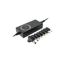 CARGADOR UNIVERSAL INTELIGENTE C / PUNTAS INTERCAMBIABLES Y PUERTO USB PERFECT CHOICE NEGRO PERFECT