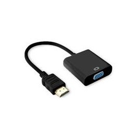 CONVERTIDOR BROBOTIX HDMI MACHO A VGA HEMBRA, NEGRO BROBOTIX 110910N
