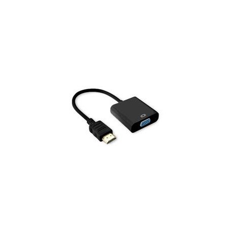 CONVERTIDOR BROBOTIX HDMI MACHO A VGA HEMBRA, NEGRO BROBOTIX 110910N