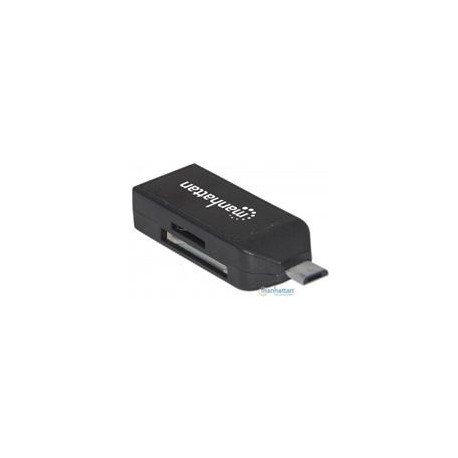 LECTOR TARJETAS,MANHATTAN,406222, OTG 24 EN 1 PUERTO USB2.0 MANHATTAN 406222