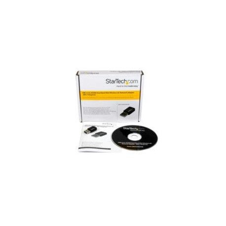 MINI ADAPTADOR DE RED USB 2.0 INALAMBRICO WIRELESS-AC DE BANDA DOBLE AC600 - WIFI 802.11AC 1T1R DE 2
