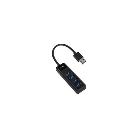 HUB ACTECK PORT X 3 DH425 / USB A / 4 PUERTOS USB 3.0 / 30 CM / NEGRO / AC-934664 ACTECK A