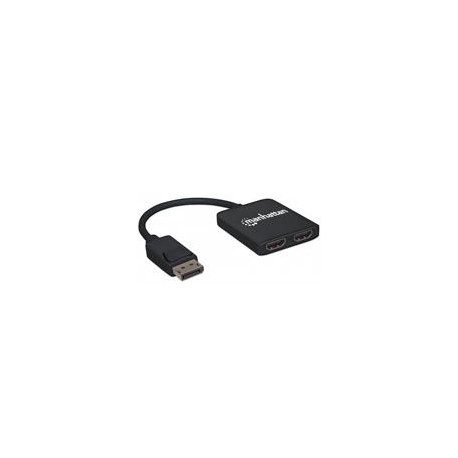 VIDEO SPLITTER,MANHATTAN,152716, DISPLAYPORT 1 DP IN : 2 HDMI OUT UHD MANHATTAN 152716