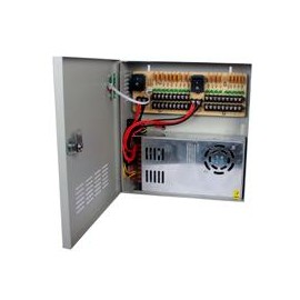 FUENTE DE PODER SAXXON 12V CD / 30 AMPERES / DISTRIBUIDOR PARA 18 CAMARAS / 1.65 AMPERES POR CAN