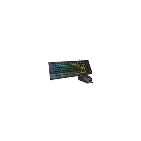 KIT ACTECK CREATOR AUREAN PRO MK477G / TECLADO Y MOUSE / ALAMBRICO / ILUMINACION LED / 105 T