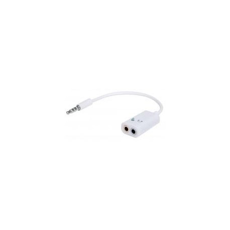 ADAPTADOR AUDIO,MANHATTAN,354561, 3.5MM 1 M A 2 H, DIVIDE AUDIO PARA AUDIFONO Y MICROFONO MANHATTAN