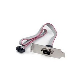 ADAPTADOR DE 0.4M HEADER CABEZAL BRACKET SERIE SERIAL DB9 RS232 A IDC 10 PINES PLACA BASE PERFIL BAJ