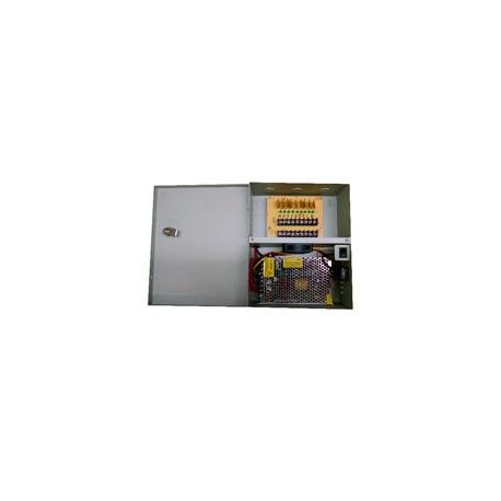 FUENTE DE PODER SAXXON REGULADA / 12V / 20 AMPERES / DISTRIBUIDOR PARA 9 CAMARAS / 2.22 AMP POR