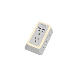CARGADOR DE PARED ACTECK ENERGON LUMINA CP515 / 11 EN 1 / 7 X TOMACORRIENTE / 2 USB / 2 TIPO