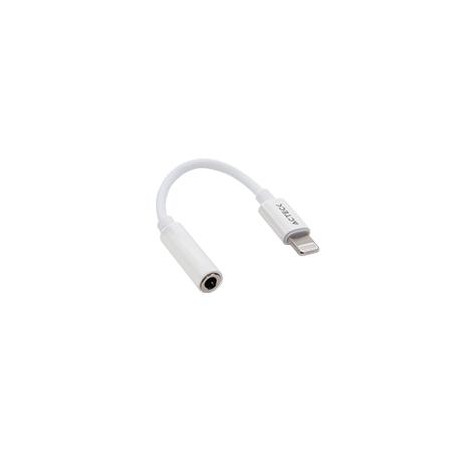ADAPTADOR ACTECK SHIFT PLUS AL405 / LIGHTNING A AUX 3.5 MM / 11 CM / BLANCO / AC-934848 AC