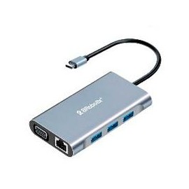 DOCKING STATION BROBOTIX, 7 EN 1, USB-C MACHO X1 A HDMI 2K Y 4K X1, RJ45 GIGABIT X1, USB-A V3.0 X3,