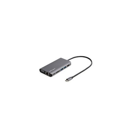 DOCKING STATION USB-C MULTIPUERTOS - HDMI O VGA - PD DE 100W ENTREGA DE ALIMENTACION - CABLE DE 30CM