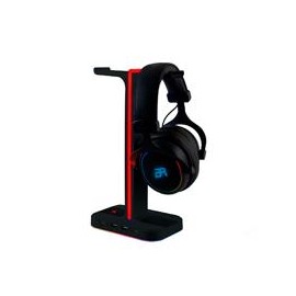 BASE GAMER BALAM RUSH ATLAS HR760 / SOPORTE PARA DIADEMA / ILUMINACION RGB / 2X USB A / NEGR