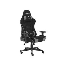 SILLA GAMER DE TELA OCELOT / COLOR NEGRO CON GRIS / BASE REFORZADA DE NYLON / DESCANSA BRAZOS AJ