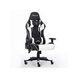 SILLA GAMER OCELOT / COLOR BLANCO CON NEGRO / DESCANSA BRAZOS AJUSTABLES / RECLINABLE 90-155 GRADOS