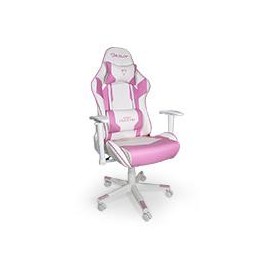 SILLA GAMER OCELOT / COLOR ROSA CON BLANCO / DESCANSA BRAZOS AJUSTABLES / RECLINABLE 90-155 GRADOS