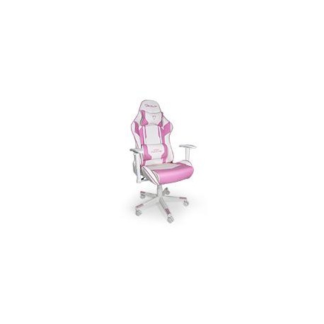 SILLA GAMER OCELOT / COLOR ROSA CON BLANCO / DESCANSA BRAZOS AJUSTABLES / RECLINABLE 90-155 GRADOS