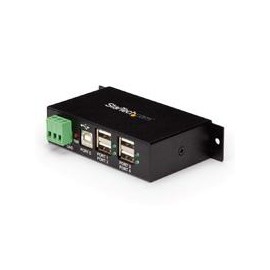 ADAPTADOR CONCENTRADOR HUB USB 2.0 DE 4 PUERTOS REFORZADO INDUSTRIAL CON ALIMENTACION - STARTECH.COM