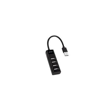 HUB ACTECK PORT X 2 DH420 / USB A / 4 PUERTOS USB 2.0 / 30 CM / NEGRO / AC-934671 ACTECK A