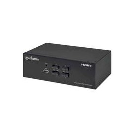 MUX KVM,MANHATTAN,153539, HMDI DOBLE MONITOR 4:1, 4K@30MHZ USB2.0 USB 2.0 MANHATTAN 153539