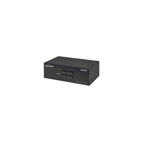 MUX KVM,MANHATTAN,153539, HMDI DOBLE MONITOR 4:1, 4K@30MHZ USB2.0 USB 2.0 MANHATTAN 153539