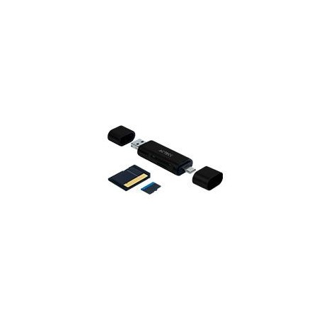 LECTOR DE MEMORIA DUAL ACTECK / USB A - USB C / MICRO SD / TF / NEGRO / AC-934824 ACTECK AC-