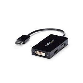 ADAPTADOR DE VIDEO DISPLAYPORT A VGA DVI O HDMI - CONVERTIDOR A / V 3 EN 1 PARA VIAJES - 1080P - 192