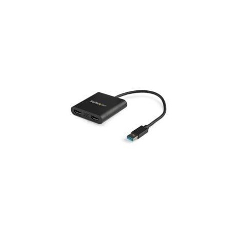 ADAPTADOR DE VIDEO EXTERNO - TARJETA DE VIDEO EXTERNA USB 3.0 A 2 PUERTOS HDMI 4K A 30HZ PARA 2 PANT